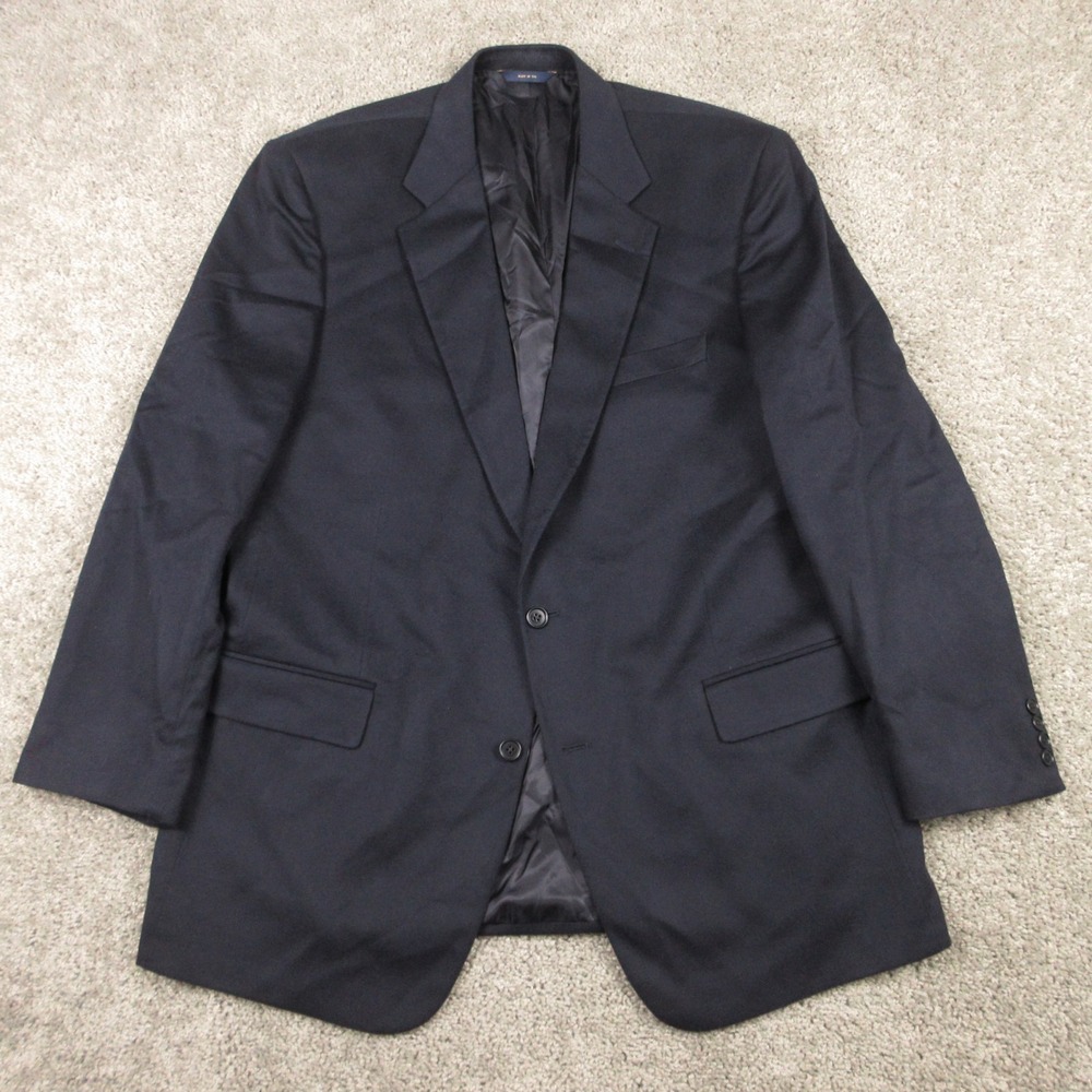 Brooks Brothers Jacket Mens 46 L Navy Blazer 100% Cashmere Loro Piana Fabric EUC